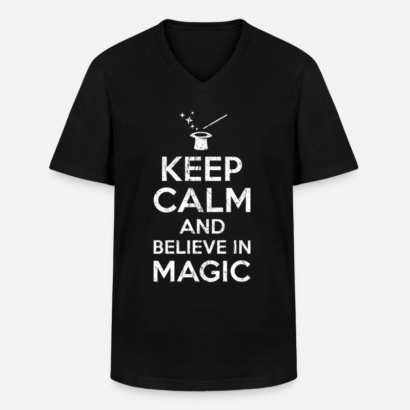 Gift for magicians - Men's V-Neck T-Shirt - black