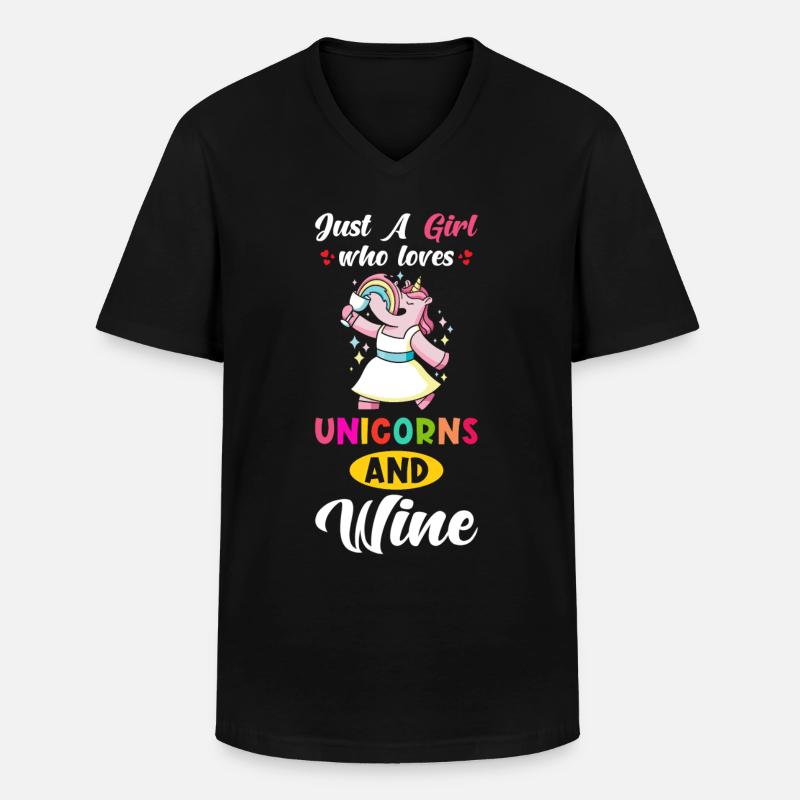 Wein lustig - Männer-T-Shirt mit V-Ausschnitt - Schwarz