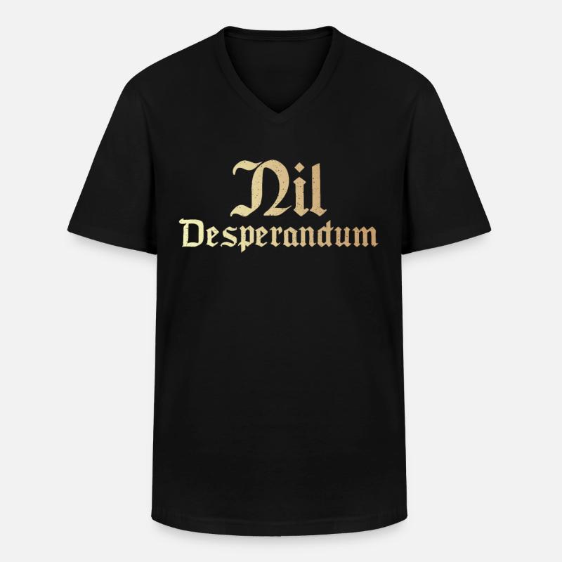 Nil Desperandum - Männer-T-Shirt mit V-Ausschnitt - Schwarz