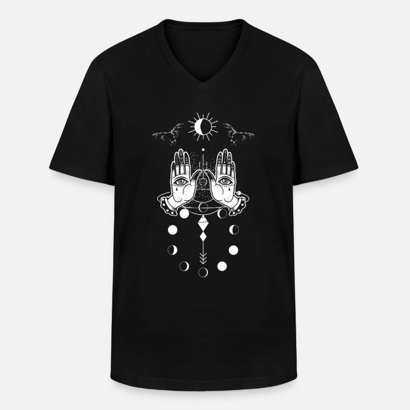 Hand Eye Witchcraft Tarot - Men's V-Neck T-Shirt - black