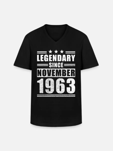 Legendary since November 1963 - Men's V-Neck T-Shirt - black