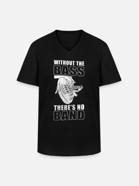 Basse Bassiste - T-shirt col V Homme - noir