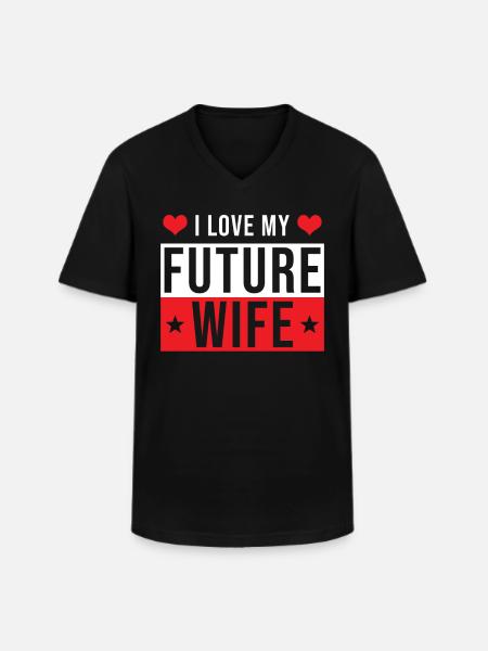 Engaged Gift - Men's V-Neck T-Shirt - black