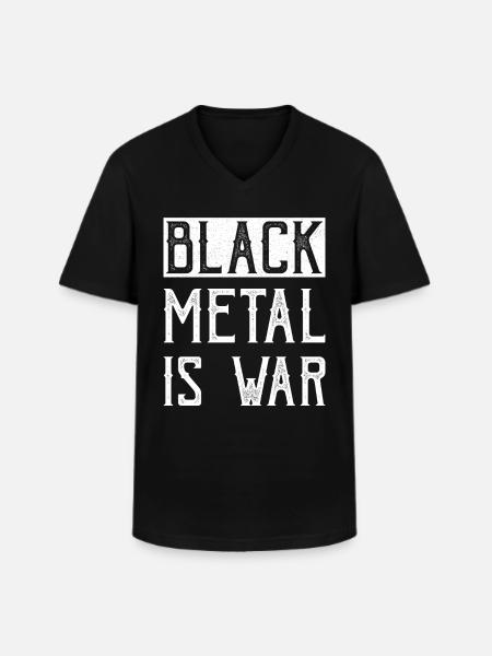Black Metal is war - Men's V-Neck T-Shirt - black