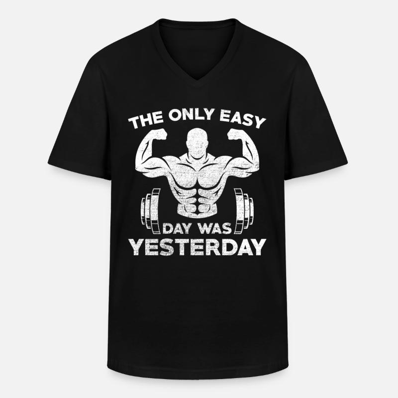 Bodybuilder - Männer-T-Shirt mit V-Ausschnitt - Schwarz