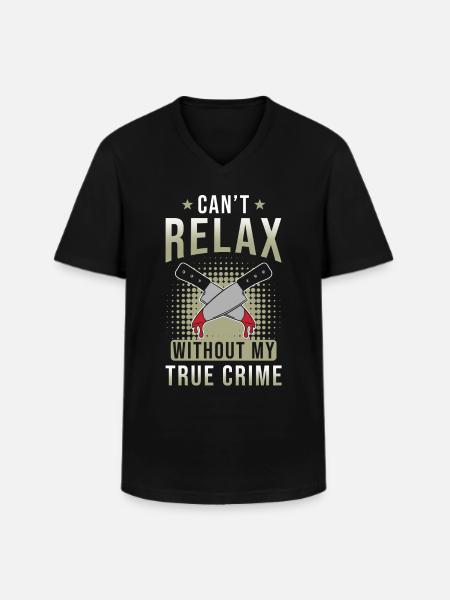 True Crime - Men's V-Neck T-Shirt - black