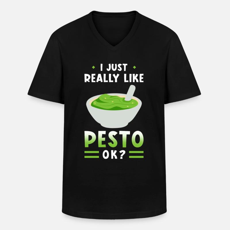 Pesto - Men's V-Neck T-Shirt - black