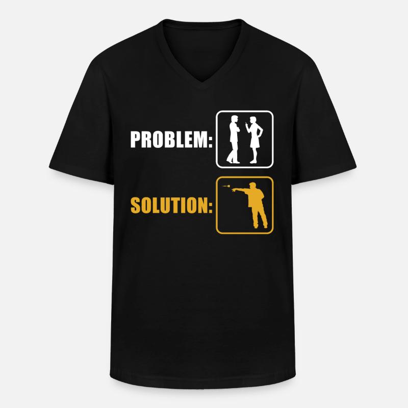 Dart - Männer-T-Shirt mit V-Ausschnitt - Schwarz