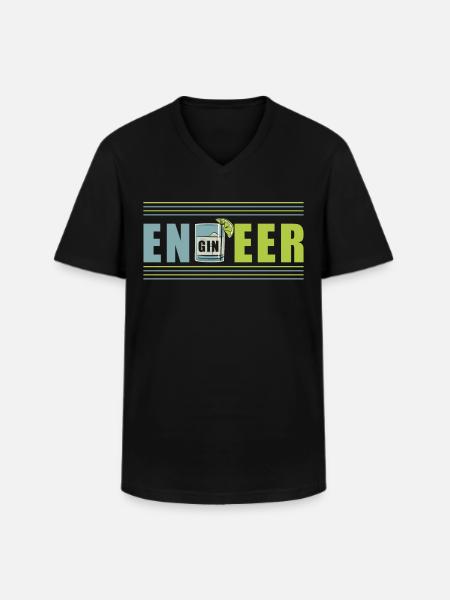 Engineer - Männer-T-Shirt mit V-Ausschnitt - Schwarz