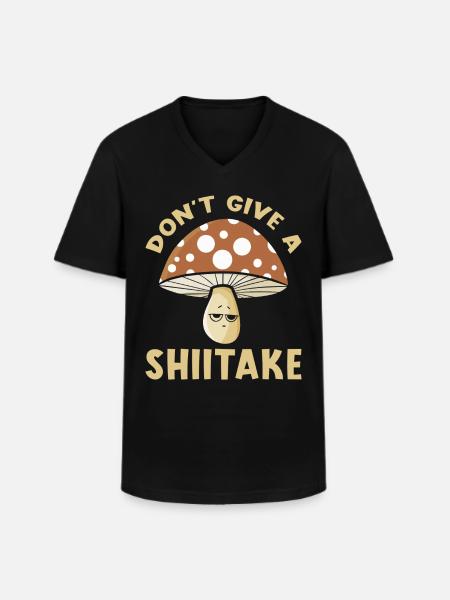 Shiitake Mushrooms Pun - Men's V-Neck T-Shirt - black