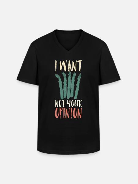 Asperge - T-shirt col V Homme - noir