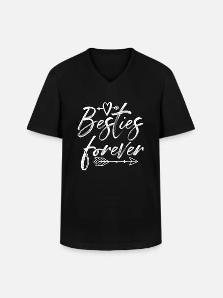 Besties forever - Men's V-Neck T-Shirt - black