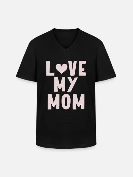 J’aime ma mère - T-shirt col V Homme - noir