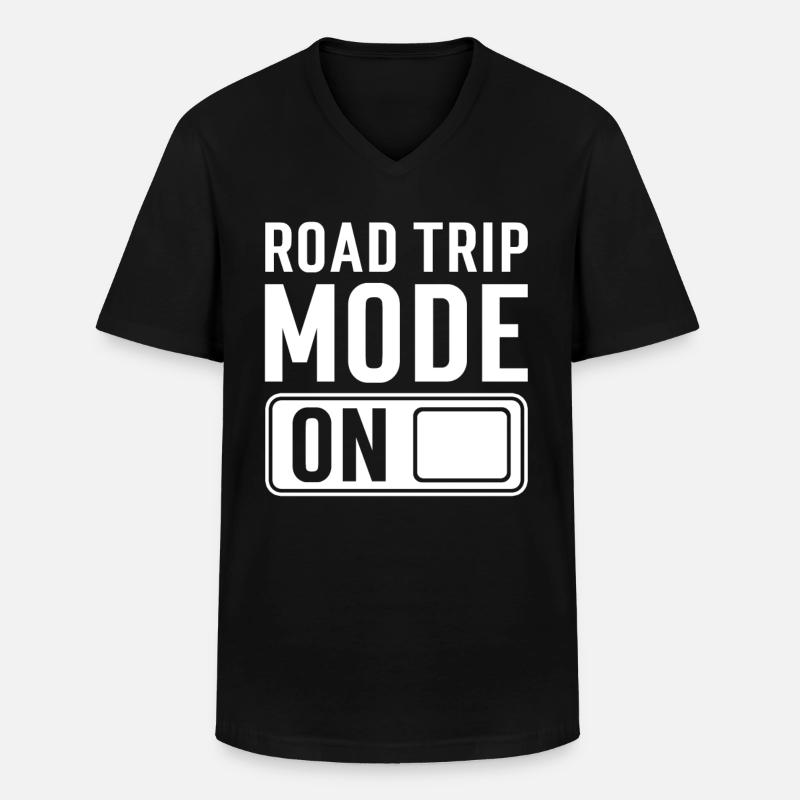 Roadtrip Spruch - Männer-T-Shirt mit V-Ausschnitt - Schwarz