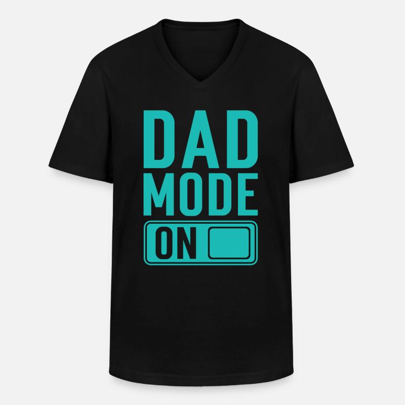 Papa werdender Vater Geschenk Spruch - Männer-T-Shirt mit V-Ausschnitt - Schwarz