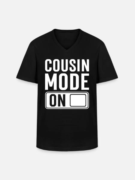 Expectant Cousin Saying - Men's V-Neck T-Shirt - black