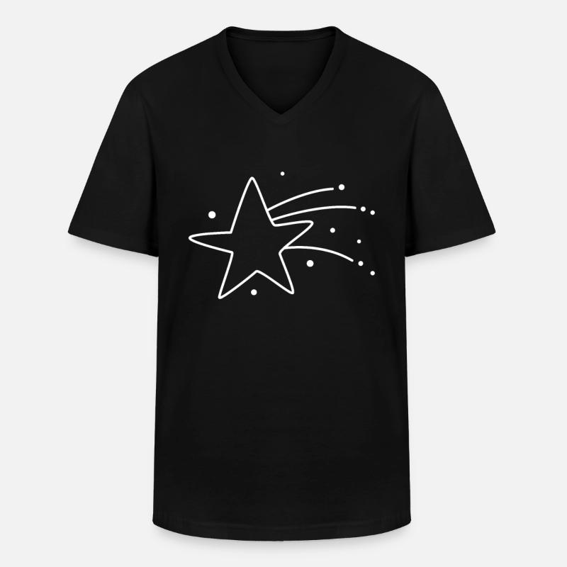 Sternschnuppe Geschenkidee - Männer-T-Shirt mit V-Ausschnitt - Schwarz