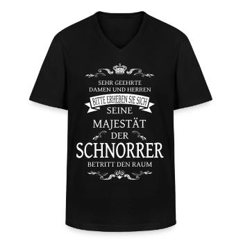 Seine Majestät der Schnorrer Shirt - Männer-T-Shirt mit V-Ausschnitt - Schwarz - Vorne - AI Model Male 178 dark (178cm)