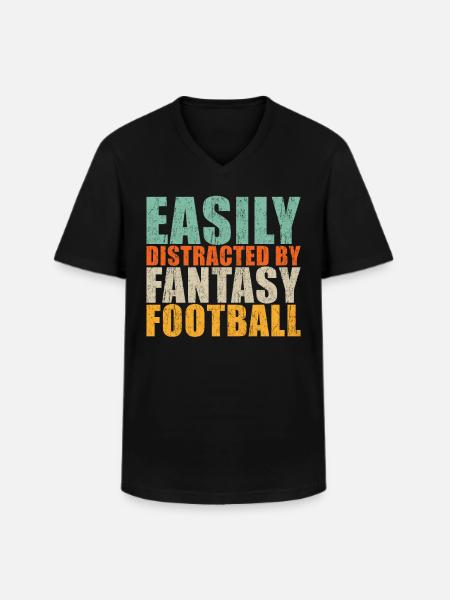 Fantasy Football - Men's V-Neck T-Shirt - black