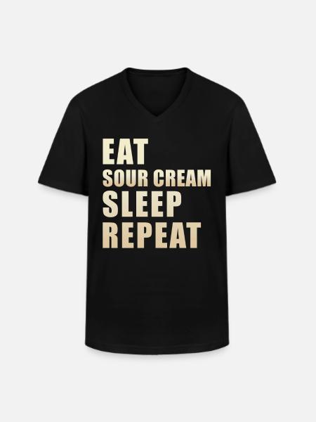 Sour Cream - Men's V-Neck T-Shirt - black