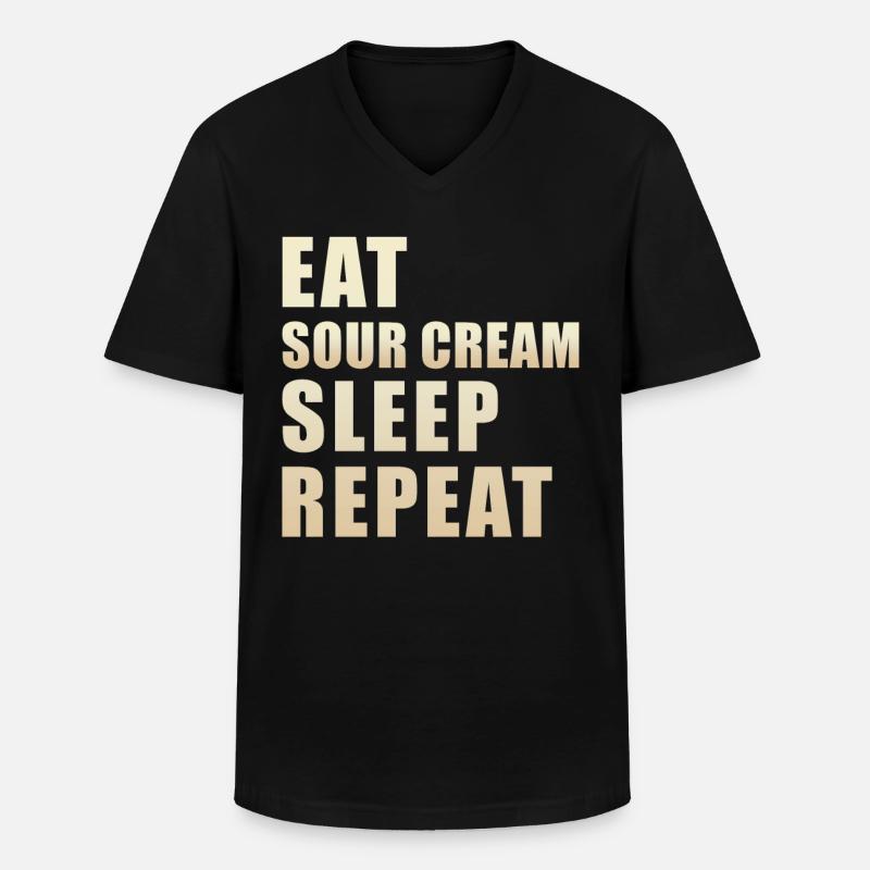 Sour Cream - Männer-T-Shirt mit V-Ausschnitt - Schwarz
