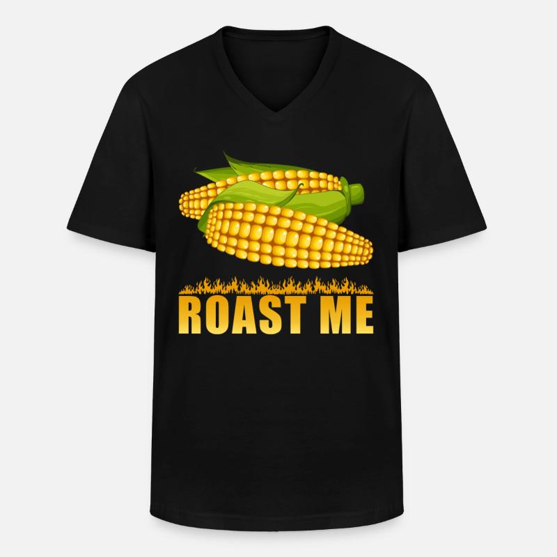 Mais - Männer-T-Shirt mit V-Ausschnitt - Schwarz