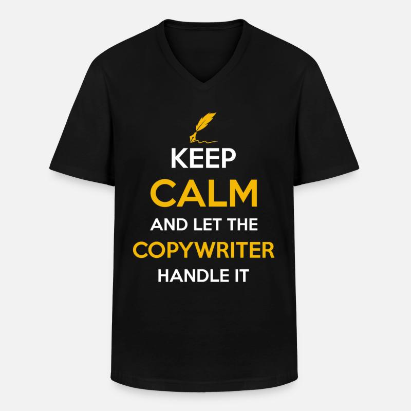 Copywriter Geschenk - Männer-T-Shirt mit V-Ausschnitt - Schwarz