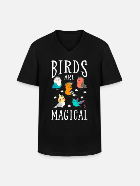 Vogel - Männer-T-Shirt mit V-Ausschnitt - Schwarz