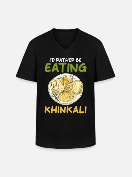 Khinkali - Men's V-Neck T-Shirt - black