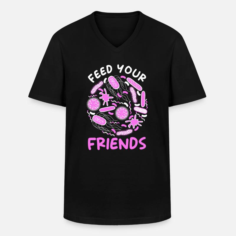 Mikrobiom Spruch - Männer-T-Shirt mit V-Ausschnitt - Schwarz