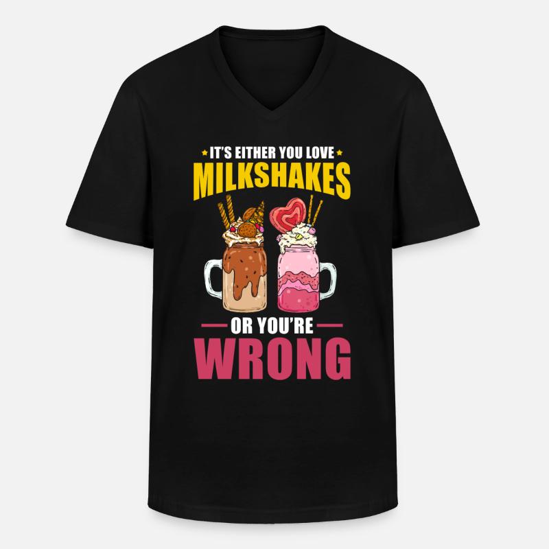 Milchshake - Männer-T-Shirt mit V-Ausschnitt - Schwarz