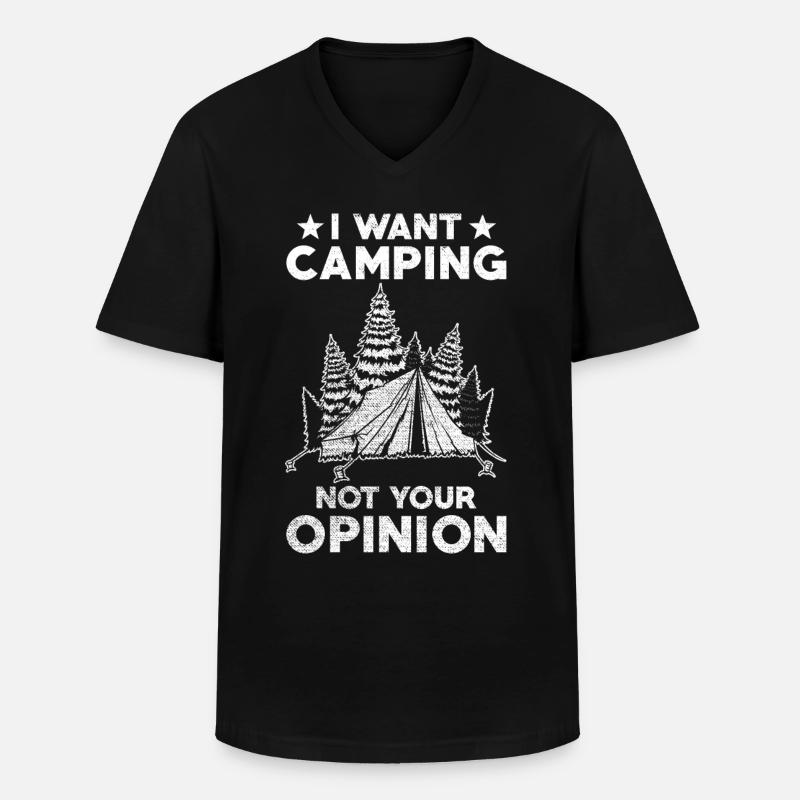 Camper - Männer-T-Shirt mit V-Ausschnitt - Schwarz