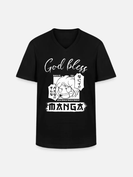 Manga Gift - Men's V-Neck T-Shirt - black