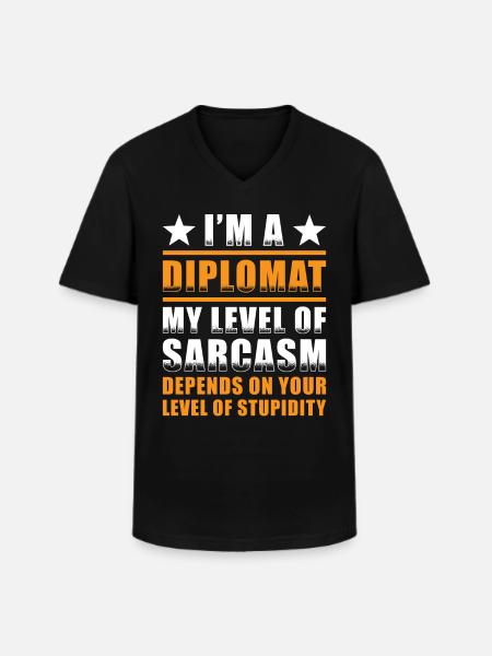 Diplomats Gift - Men's V-Neck T-Shirt - black