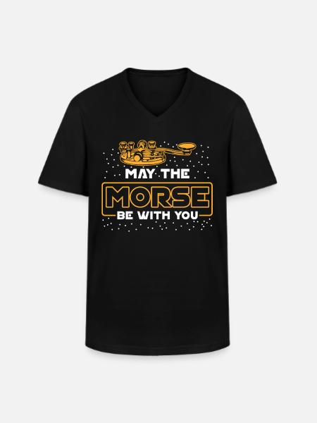 Amateur radio - Men's V-Neck T-Shirt - black