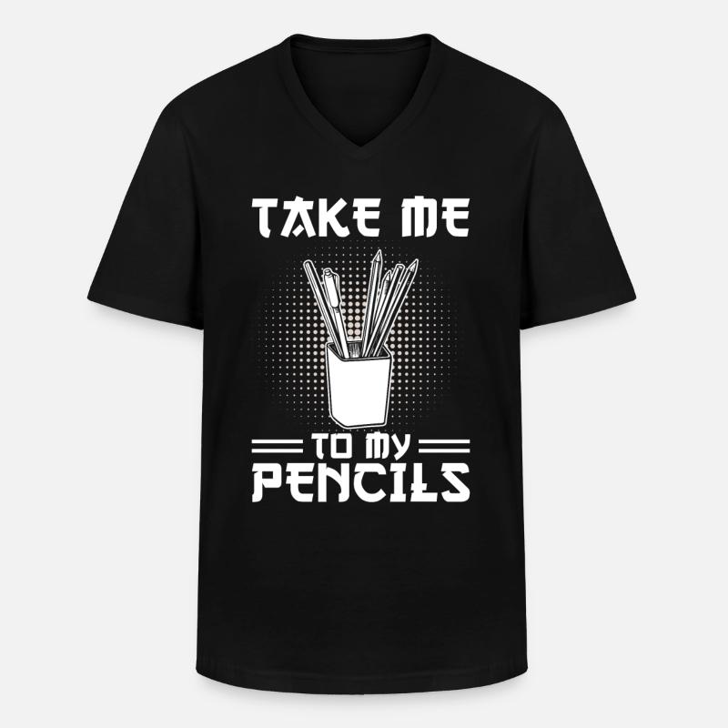 Mangaka Geschenk - Männer-T-Shirt mit V-Ausschnitt - Schwarz