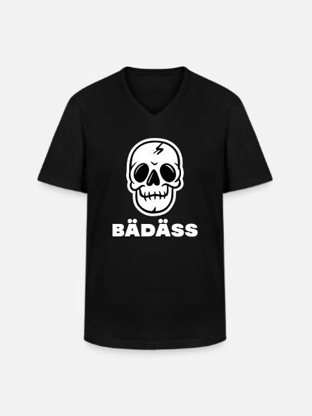 Bädäss - Men's V-Neck T-Shirt - black