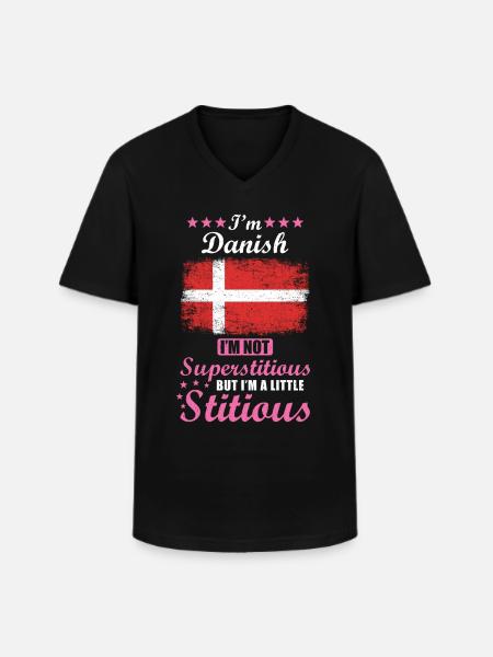 Dane Mrs. Superstitious Stitious - Men's V-Neck T-Shirt - black