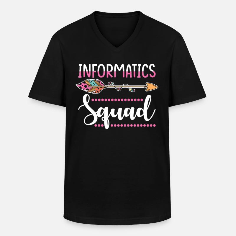 Informatikerin - Männer-T-Shirt mit V-Ausschnitt - Schwarz