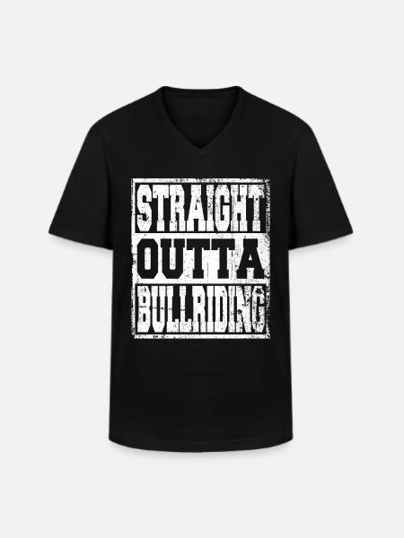 Bullriding saying funny - Men's V-Neck T-Shirt - black