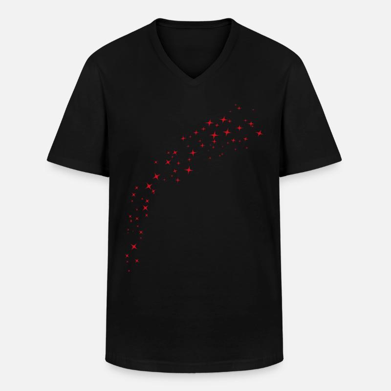 Perfekter Roter Sternenbogen - Männer-T-Shirt mit V-Ausschnitt - Schwarz