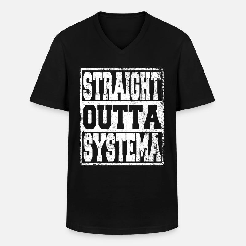 Systema Spruch lustig - Männer-T-Shirt mit V-Ausschnitt - Schwarz