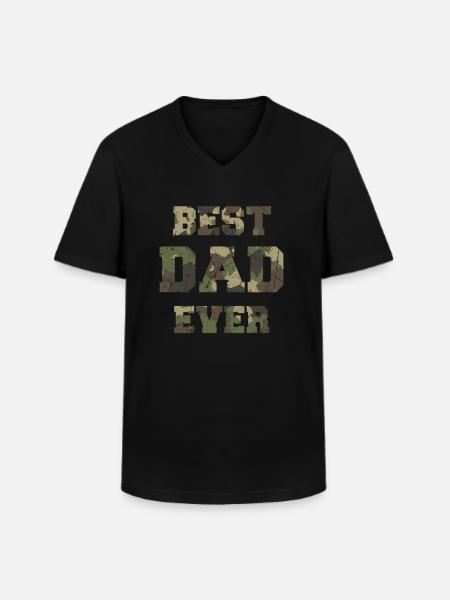 Best Dad Ever - Men's V-Neck T-Shirt - black