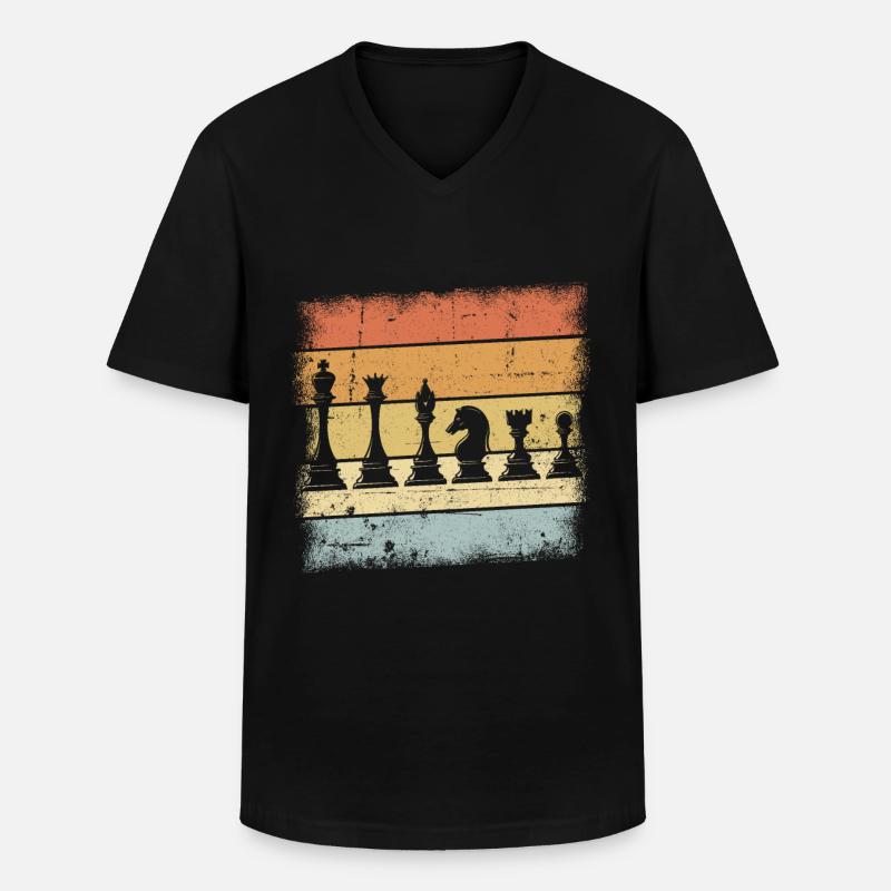 Cadeau d’échecs - T-shirt col V Homme - noir