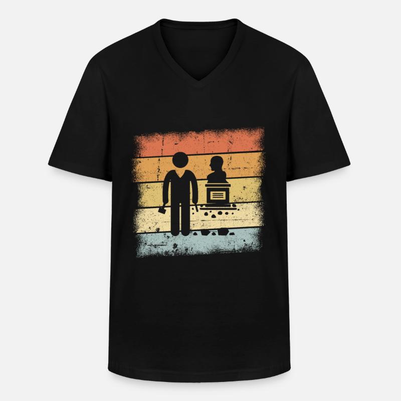 Bildhauer Geschenk - Männer-T-Shirt mit V-Ausschnitt - Schwarz