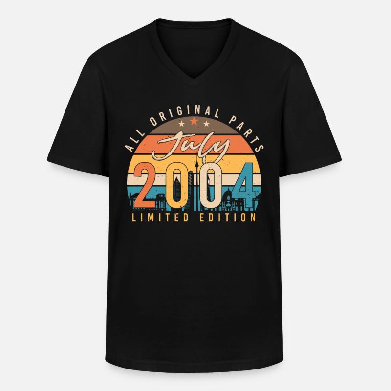 Volljährig Im Juli 2004 - Männer-T-Shirt mit V-Ausschnitt - Schwarz