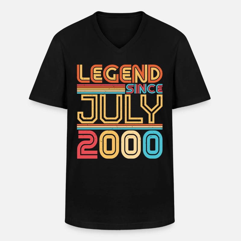 Geburtsmonat Juli 2000 - Männer-T-Shirt mit V-Ausschnitt - Schwarz