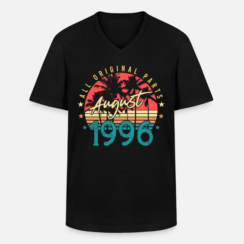Geburtsmonat August 1996 - Männer-T-Shirt mit V-Ausschnitt - Schwarz