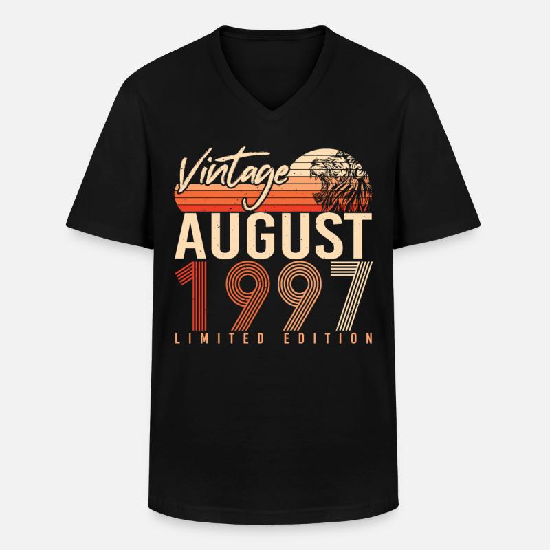 Geburtsmonat August 1997 - Männer-T-Shirt mit V-Ausschnitt - Schwarz