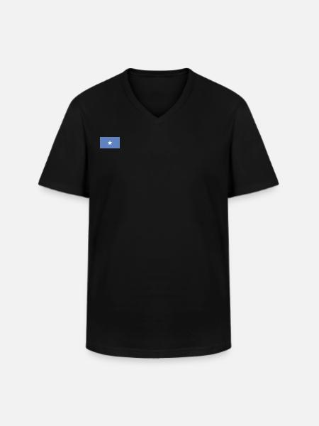 Somalia Flag - Men's V-Neck T-Shirt - black